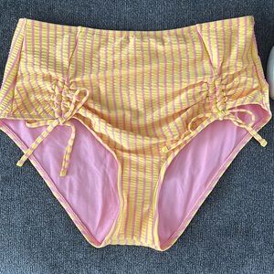 ADORE ME Yellow and pink stripped bathing suit bottoms